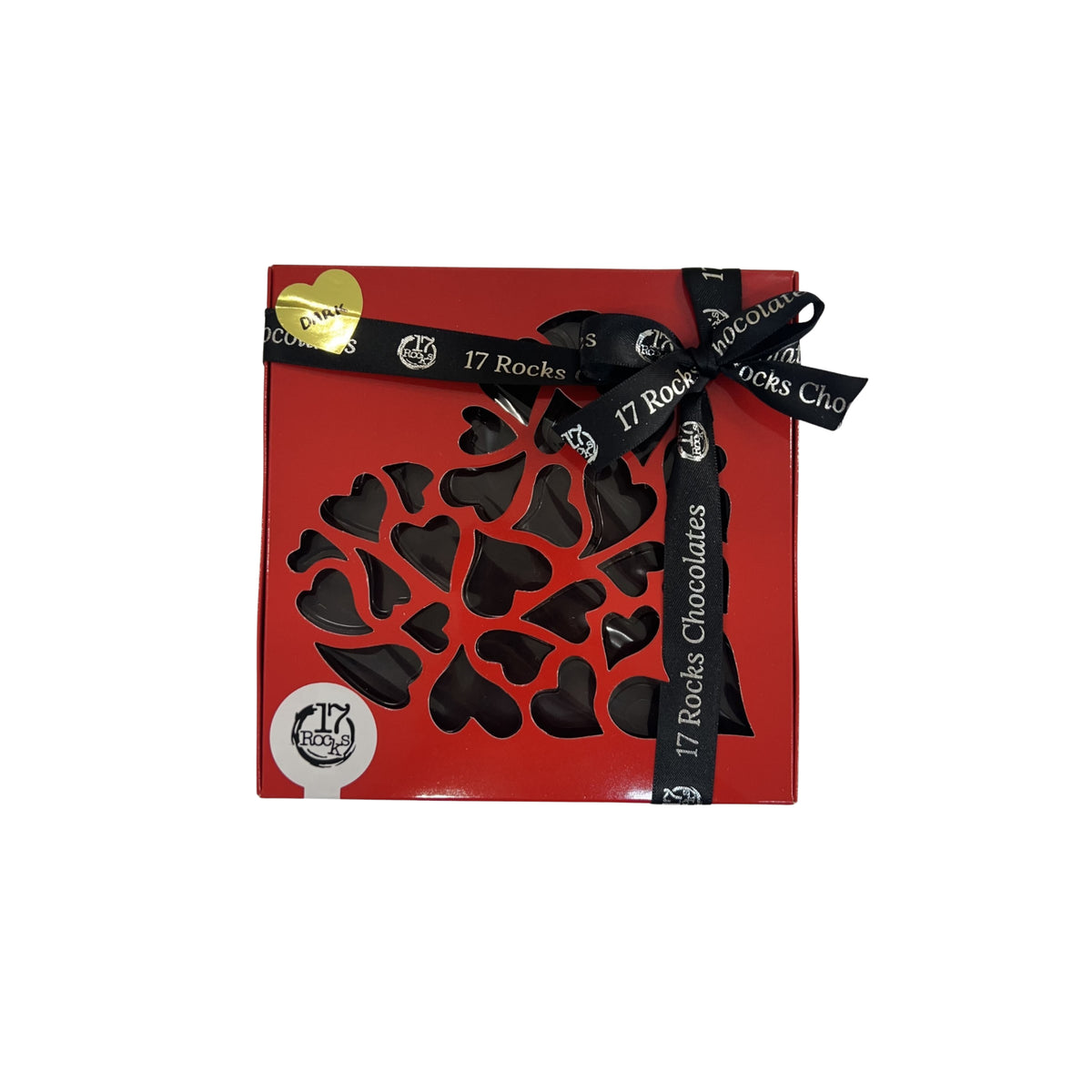 Dark Chocolate Love heart shaped gift box