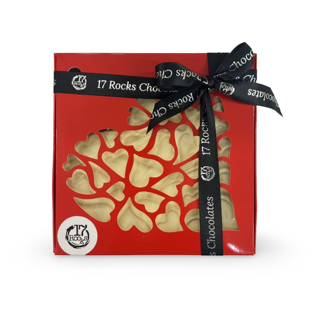 White Chocolate Heart Shaped Gift Box