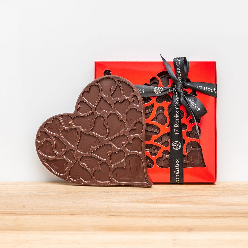 Milk chocolate Love heart shaped gift box